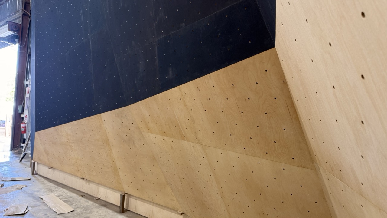 Rear bouldering wall